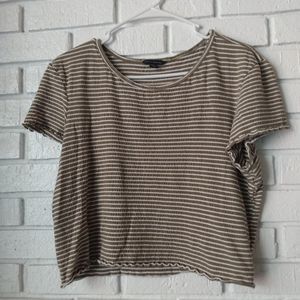 Olive American Eagle CropTop Women's Size Large